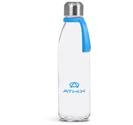 Kooshty Loopy Glass Water Bottle - 650ml Cyan