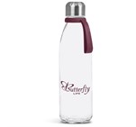 Kooshty Loopy Glass Water Bottle - 650ml Maroon