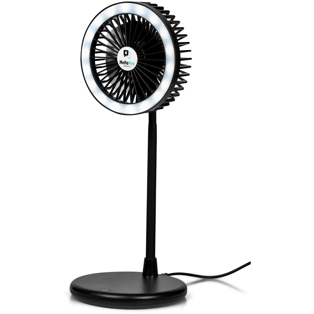 Light Breeze LED Ring Light Desk Fan