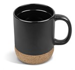 Serendipio Sienna Cork & Ceramic Coffee Mug - 340ml Black
