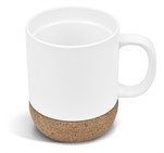 Serendipio Sienna Cork & Ceramic Coffee Mug - 340ml Solid White