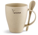 Okiyo Kawai Wheat Straw Mug & Spoon - 350ml MUG-6710_MUG-6710-01