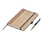 Okiyo Eri Bamboo & Cork Notebook & Pen Set NF-OK-163-B_NF-OK-163-B-04-NO-LOGO
