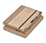 Okiyo Eri Bamboo & Cork Notebook & Pen Set NF-OK-163-B_NF-OK-163-B-NO-LOGO