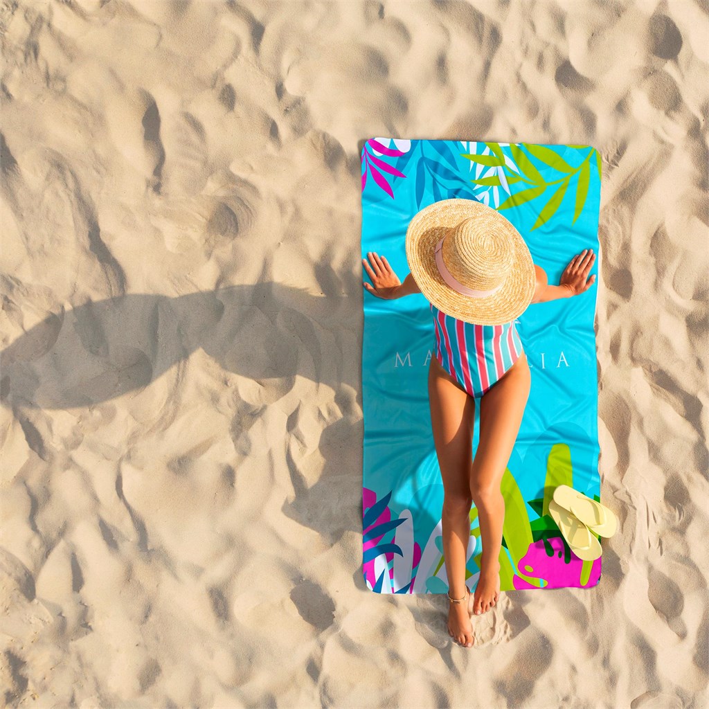 Pre-Printed Sample Hoppla Hula Beach Towel - Dual Sided Branding