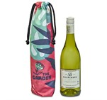 Pre-Production Sample Hoppla Tipsy RPET Wine Bottle Drawstring Bag SG-HP-175-G_SG-HP-175-G-BL-03