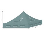 Ovation Sublimated Gazebo 3m X 3m - Roof  (Excludes Hardware)