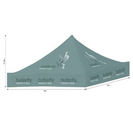 Ovation Sublimated Gazebo 3m X 3m - Roof  (Excludes Hardware)