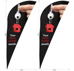 Legend 2m Sublimated Sharkfin Flying Banner Skin - Set Of 2 (Excludes Hardware)