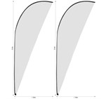 Legend 3m Sublimated Sharkfin Flying Banner Skin - Set Of 2 (Excludes Hardware) SKIN-7003-PAIR-NO-LOGO