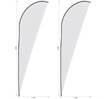 Legend 4m Sublimated Sharkfin Flying Banner Skin - Set Of 2 (Excludes Hardware) SKIN-7004-PAIR-NO-LOGO