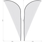 Legend 2m Sublimated Sharkfin Double-Sided Flying Banner Skin (Excludes Hardware) SKIN-7012_SKIN-7012-PAIR-NO-LOGO