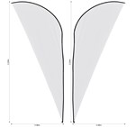 Legend 2m Sublimated Sharkfin Double-Sided Flying Banner Skin (Excludes Hardware) SKIN-7012-PAIR-NO-LOGO