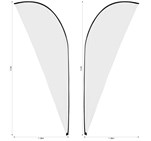 Legend 3m Sublimated Sharkfin Double-Sided Flying Banner Skin (Excludes Hardware) SKIN-7013-PAIR-NO-LOGO