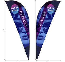 Legend 3m Sublimated Sharkfin Double-Sided Flying Banner Skin (Excludes Hardware)