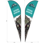 Legend 4m Sublimated Sharkfin Double-Sided Flying Banner Skin (Excludes Hardware)