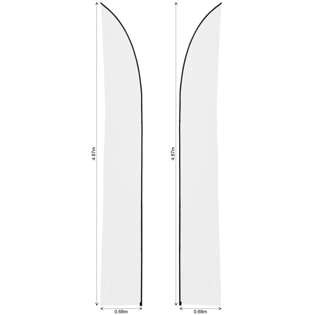 Legend 4m Sublimated Arcfin Double-Sided Flying Banner Skin (Excludes Hardware)