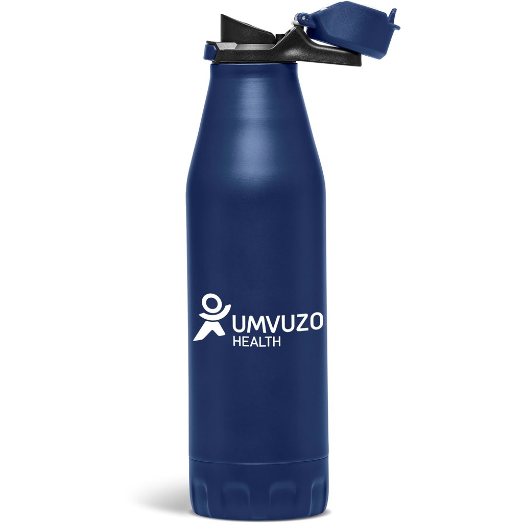 Slazenger Novac Stainless Steel Vacuum Water Bottle - 500ml - Navy