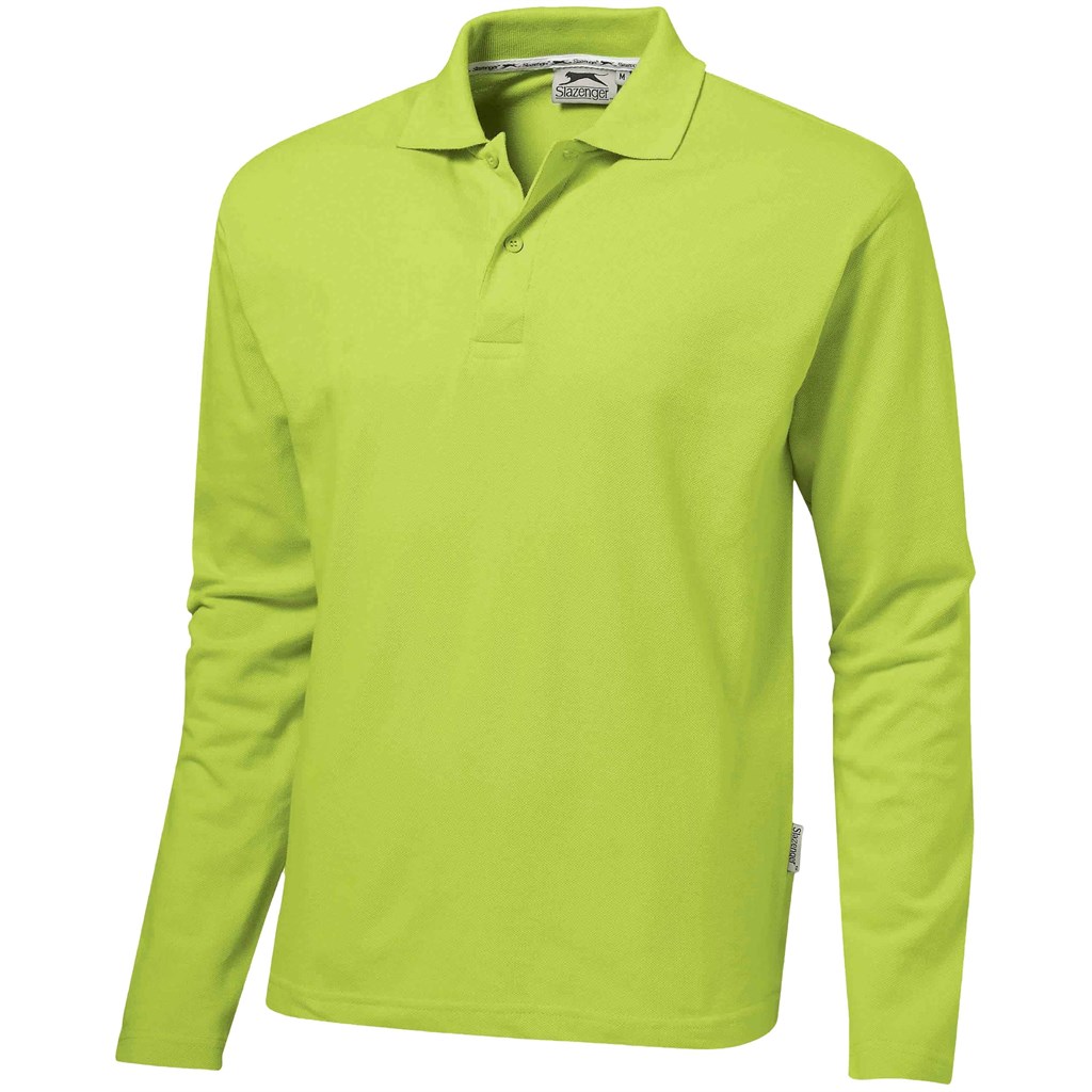Mens Long Sleeve Zenith Golf Shirt - Lime