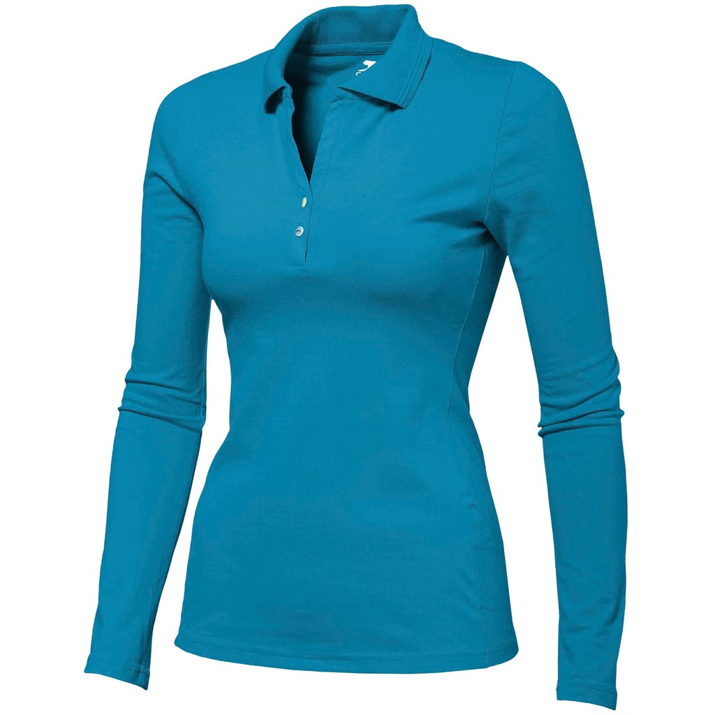 Ladies Long Sleeve Zenith Golf Shirt - Aqua