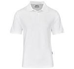 Mens Crest Golf Shirt White