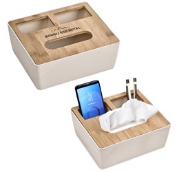 corporate-gifts: Okiyo Kushami Bamboo Fibre Desk Caddy Tissue Box (Natural)!