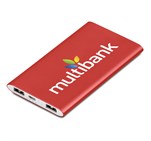 Odeon Slim Power Bank - 4,000mAh - Red