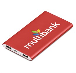 Odeon Slim Power Bank - 4,000mAh - Red