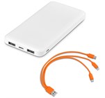 Kingpin White 10 Compact Power Bank – 10,000mAh TECH-5205_TECH-5205-O-01-NO-LOGO