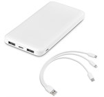 Kingpin White 10 Compact Power Bank – 10,000mAh Solid White