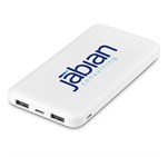 Kingpin White 10 Compact Power Bank – 10,000mAh Solid White