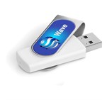 Axis Dome Flash Drive - 4GB Solid White