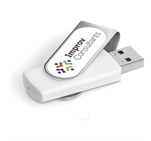 Axis Dome Flash Drive - 8GB Solid White