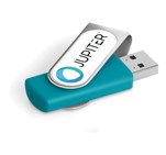 Axis Dome Flash Drive - 8GB - Turquoise