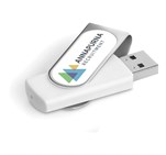 Axis Dome Flash Drive - 16GB Solid White